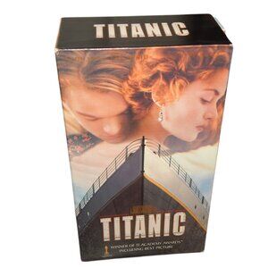 TITANIC vintage 2pc VHS in original paper box set case DiCaprio Winslet